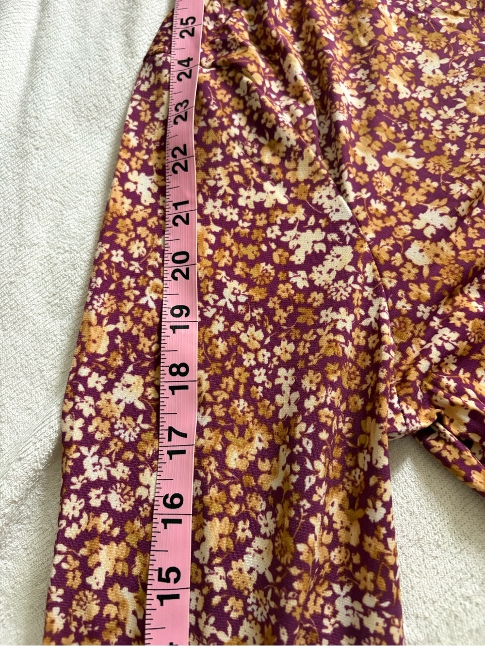 Gilli Stitch Fix Women's Large Burgundy Yellow Floral Long Sleeve Boho Dress - Picture 10 of 10